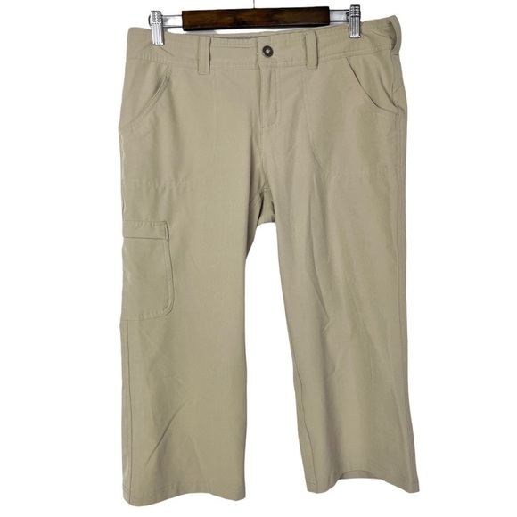 North Face Khaki Brown Cropped Cargo Hiking Pants 8 - Picture 1 of 3
